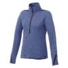 Elevate Women's Metro Blue Heather/Black Dege Eco Knit Half Zip 2 Elevate Women's Metro Blue Heather/Black Dege Eco Knit Half Zip -Elevate 98306 550
