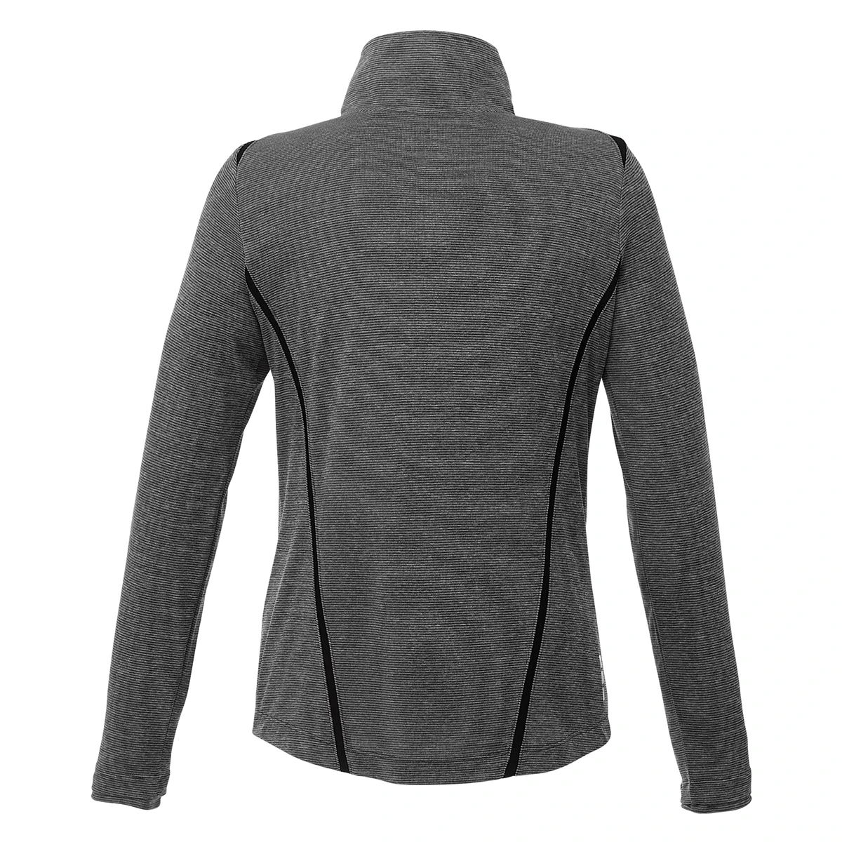 Elevate Women's Heather Charcoal/Black Dege Eco Knit Half Zip 4 Elevate Women's Heather Charcoal/Black Dege Eco Knit Half Zip - Image 2