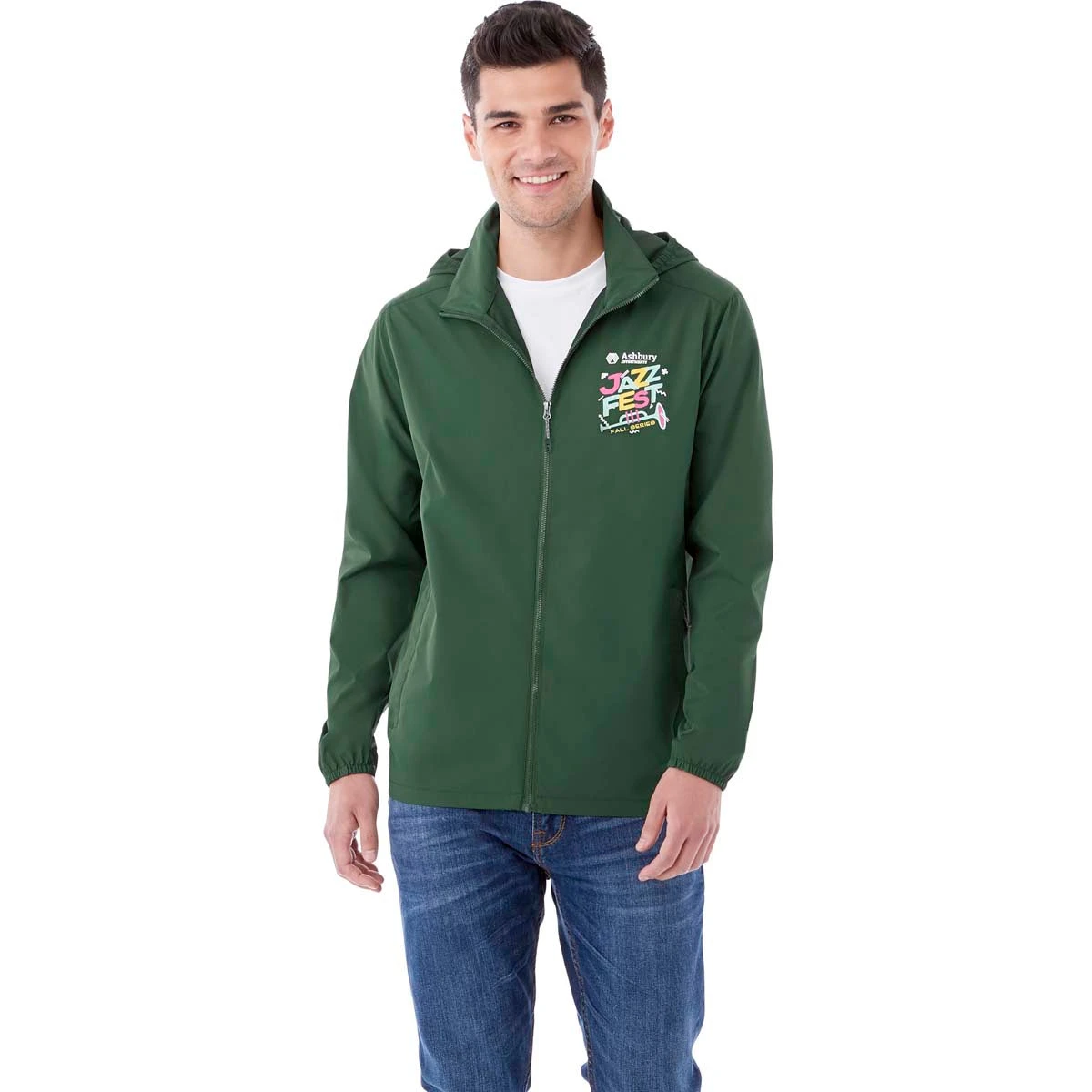 Elevate Men's Forest Green Toba Packable Jacket 5 Elevate Men's Forest Green Toba Packable Jacket - Image 3