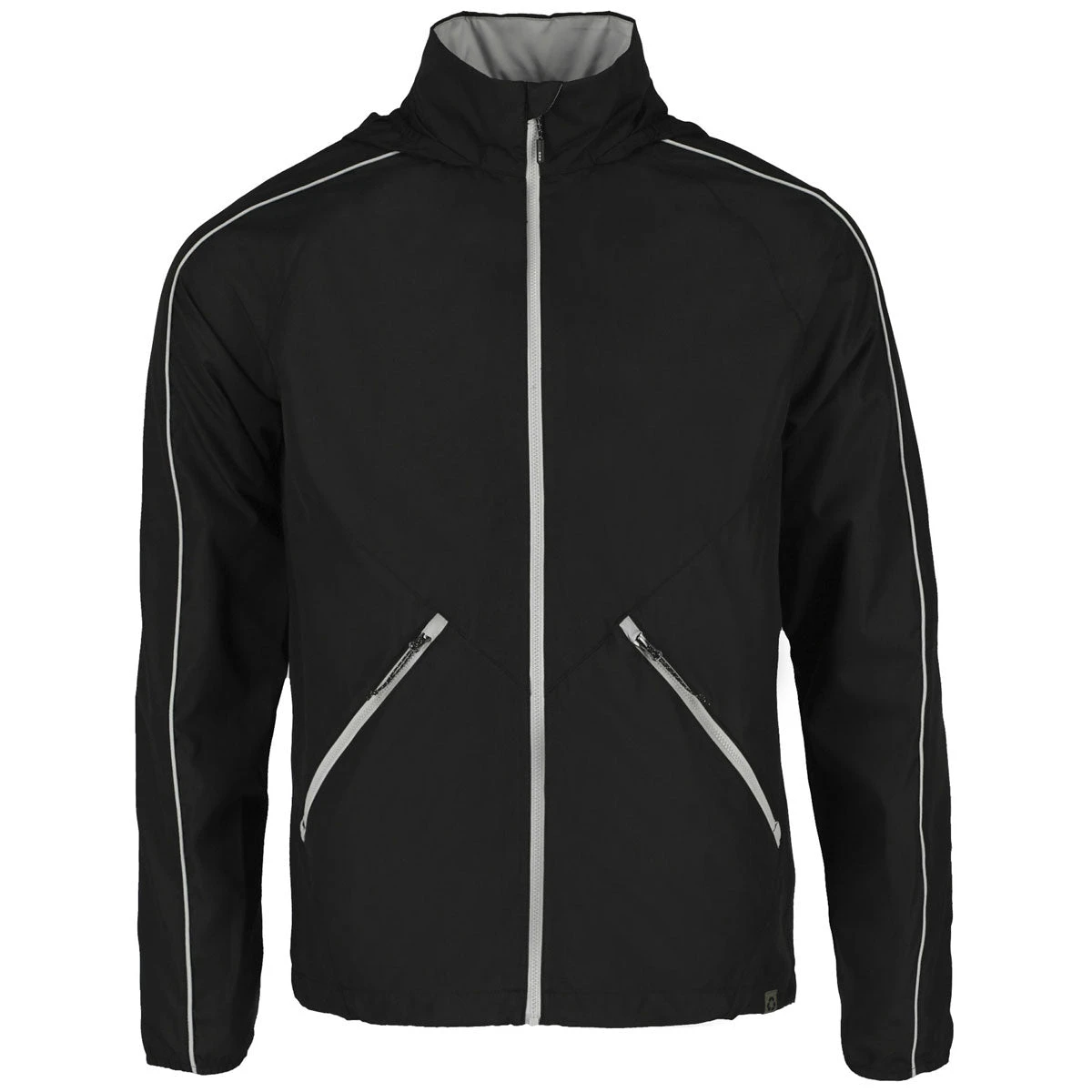 Elevate Men's Black/Silver Rincon Eco Packable Jacket 3 Elevate Men's Black/Silver Rincon Eco Packable Jacket