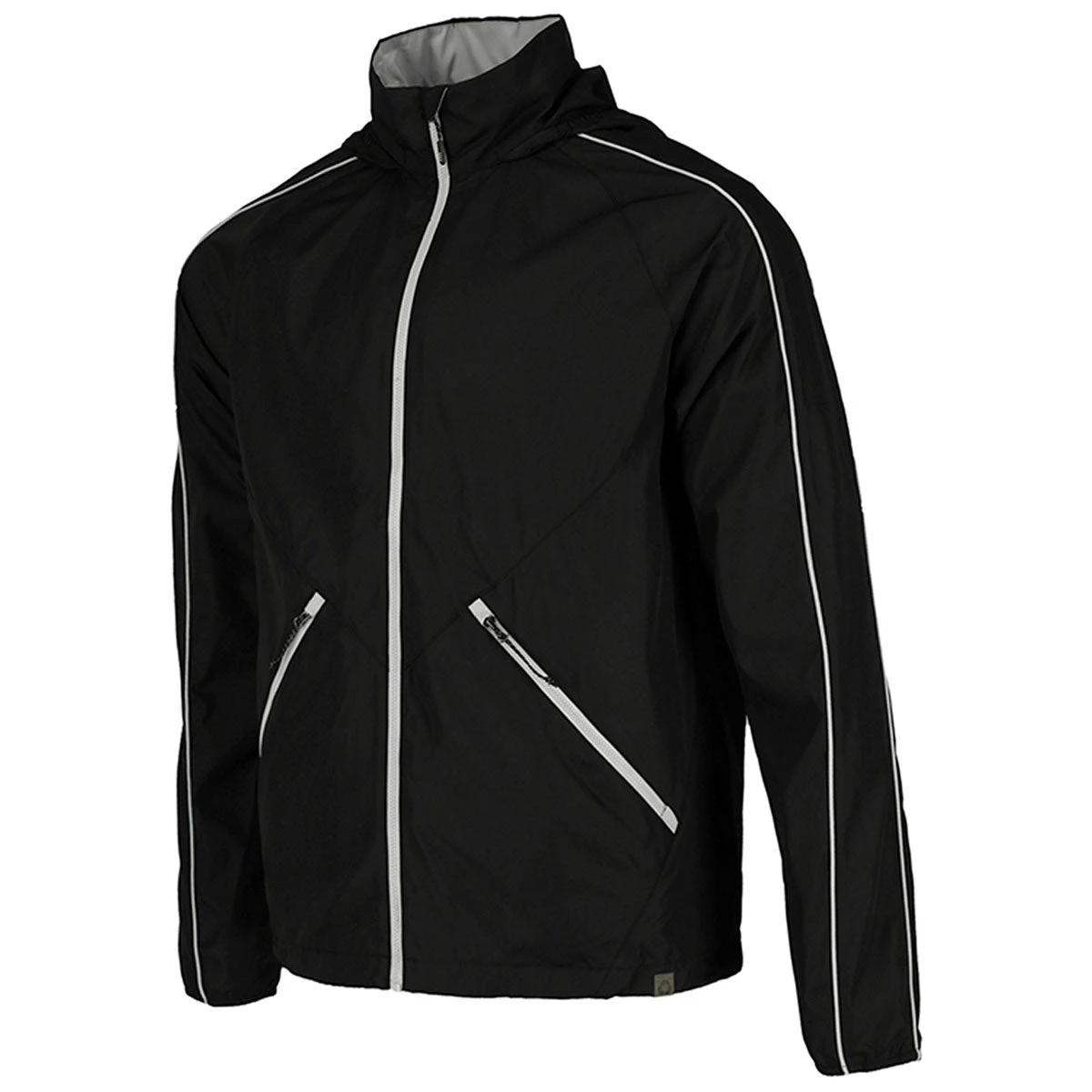Elevate Men's Black/Silver Rincon Eco Packable Jacket 5 Elevate Men's Black/Silver Rincon Eco Packable Jacket - Image 3