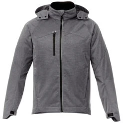 Elevate Men's Black Smoke Bergamo Softshell Jacket