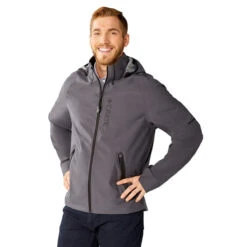 Elevate Men's Grey Storm Oracle Softshell Jacket -Elevate TM12939 991 HTS