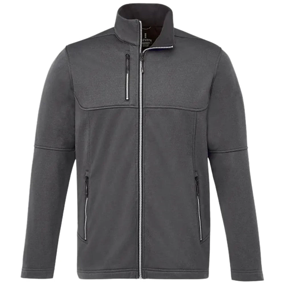 Elevate Men's Heather Dark Charcoal Joris Eco Softshell Jacket 3 Elevate Men's Heather Dark Charcoal Joris Eco Softshell Jacket