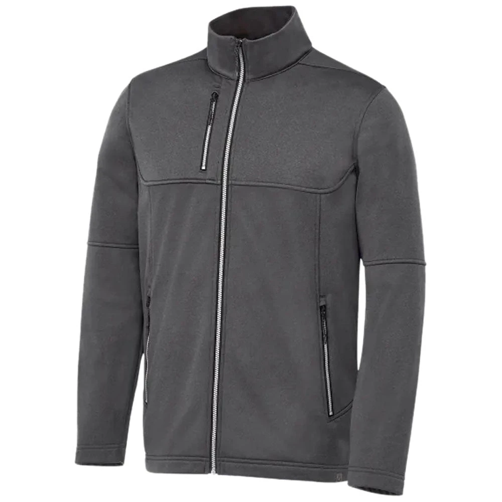 Elevate Men's Heather Dark Charcoal Joris Eco Softshell Jacket 5 Elevate Men's Heather Dark Charcoal Joris Eco Softshell Jacket - Image 3