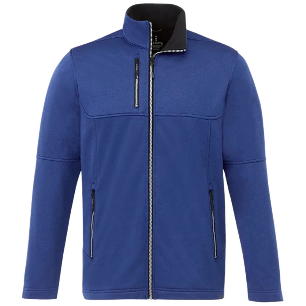Elevate Men's Metro Blue Heather Joris Eco Softshell Jacket 3 Elevate Men's Metro Blue Heather Joris Eco Softshell Jacket