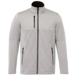 Elevate Men's Silver Heather Joris Eco Softshell Jacket
