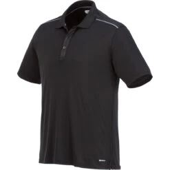 Elevate Men's Black Albula Short Sleeve Polo