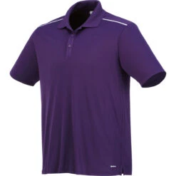 Elevate Men's Dark Plum Albula Short Sleeve Polo