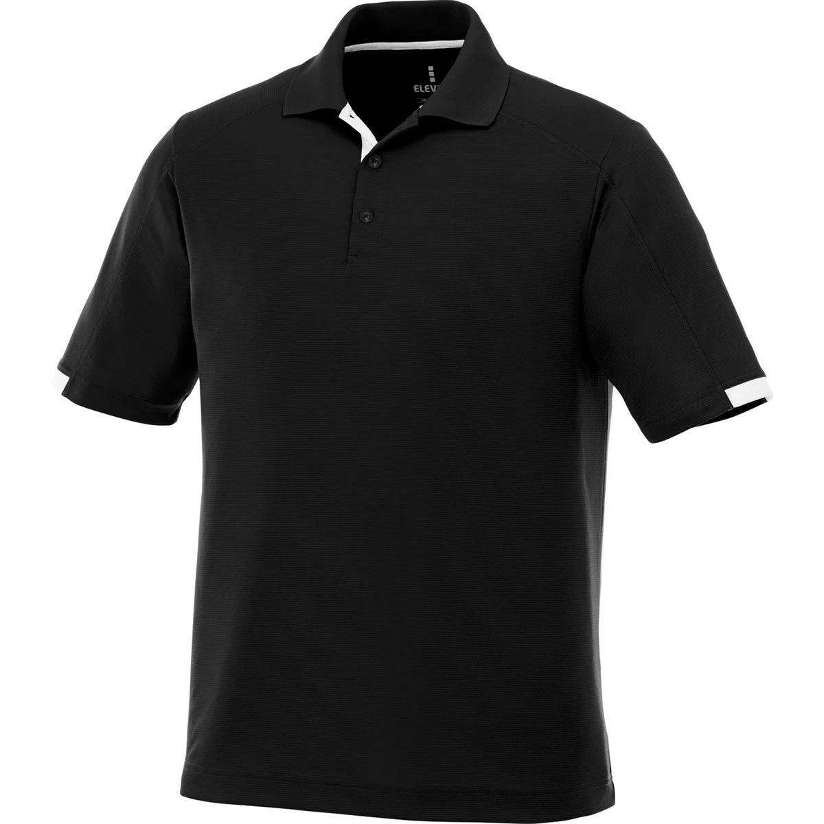 Elevate Men's Black Kiso Short Sleeve Polo 3 Elevate Men's Black Kiso Short Sleeve Polo