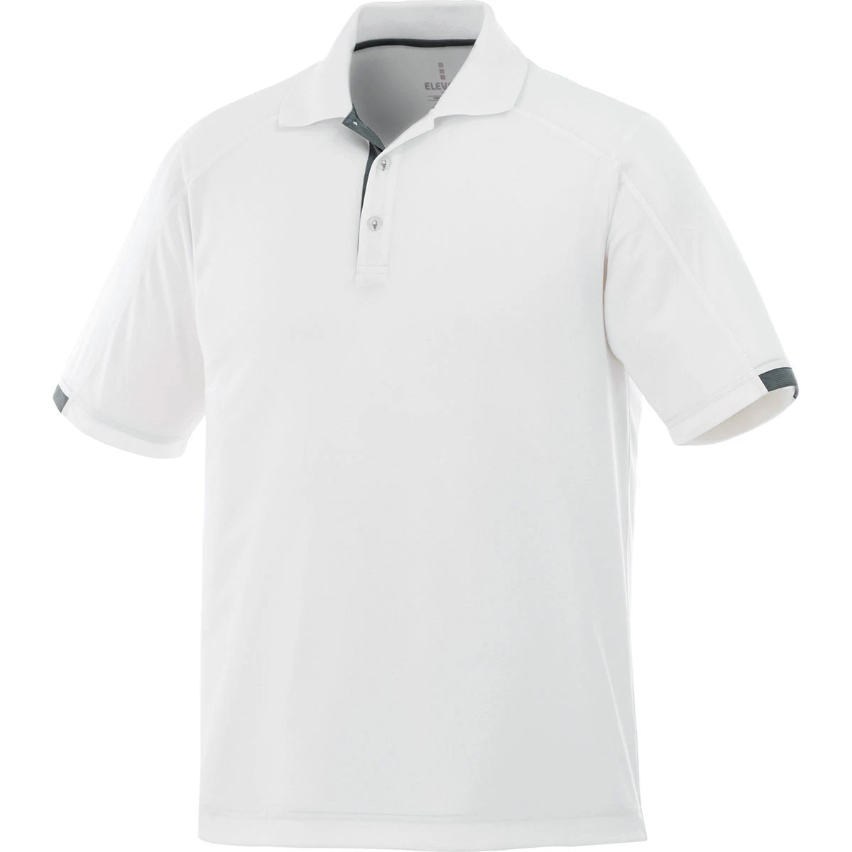 Elevate Men's White Kiso Short Sleeve Polo 3 Elevate Men's White Kiso Short Sleeve Polo