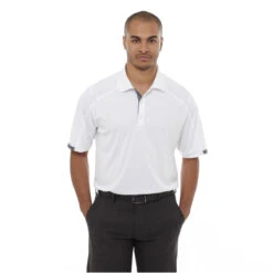 Elevate Men's White Kiso Short Sleeve Polo 7 Elevate Men's White Kiso Short Sleeve Polo -Elevate TM16209 White HTF