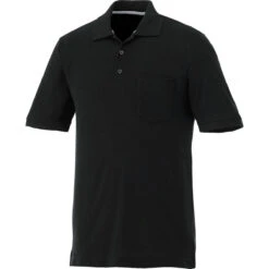 Elevate Men's Black Banfield Short Sleeve Polo