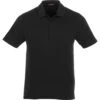 Elevate Men's Black Acadia Short Sleeve Polo 1 Elevate Men's Black Acadia Short Sleeve Polo -Elevate TM16224 Black F