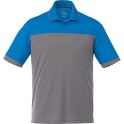 Elevate Men's Olympic Blue/Steel Grey Mack Short Sleeve Polo