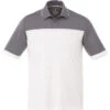 Elevate Men's Steel Grey/White Mack Short Sleeve Polo 2 Elevate Men's Steel Grey/White Mack Short Sleeve Polo -Elevate TM16308 Steel Grey White F