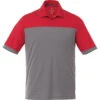 Elevate Men's Team Red/Steel Grey Mack Short Sleeve Polo -Elevate TM16308 Team Red Steel Grey F