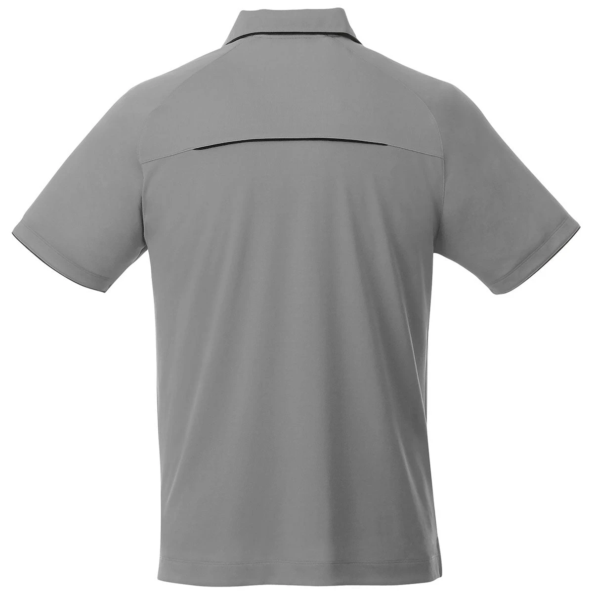 Elevate Men's Quarry/Black Remus Short Sleeve Polo 4 Elevate Men's Quarry/Black Remus Short Sleeve Polo - Image 2