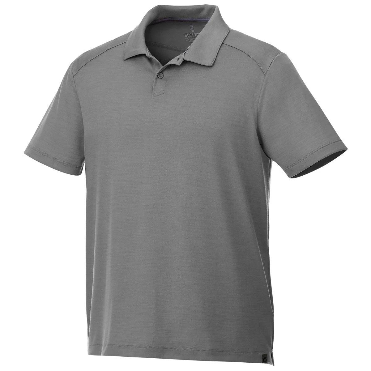 Elevate Men's Steel Grey Amos Eco Short Sleeve Polo 3 Elevate Men's Steel Grey Amos Eco Short Sleeve Polo
