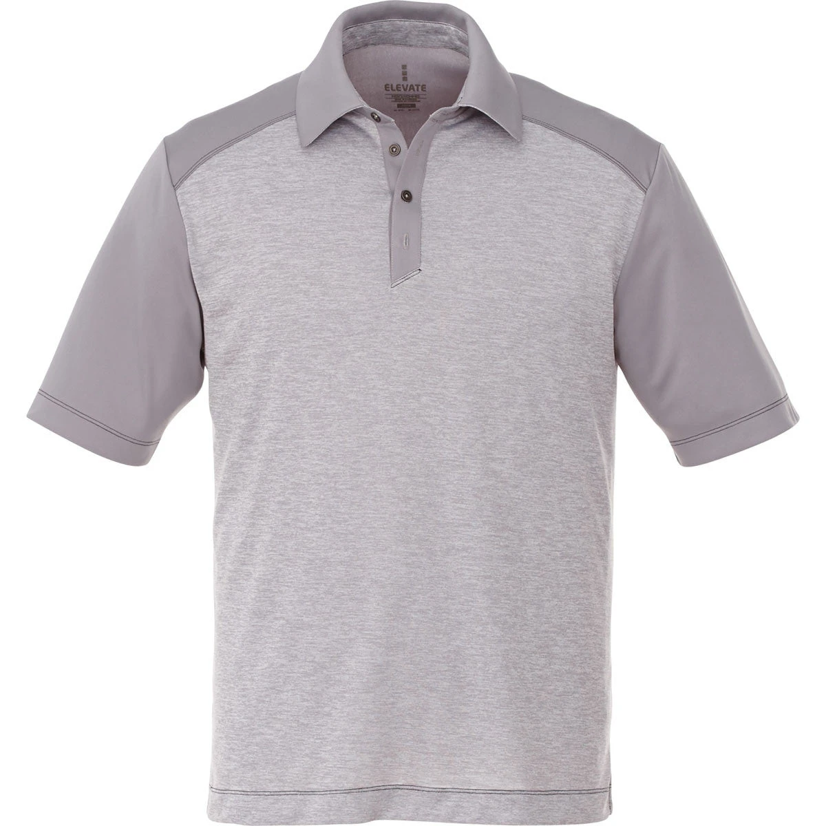 Elevate Men's Heather Grey/Quarry Sagano Short Sleeve Polo 3 Elevate Men's Heather Grey/Quarry Sagano Short Sleeve Polo