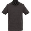 Elevate Men's Black Smoke Heather/Black Emory Short Sleeve Polo