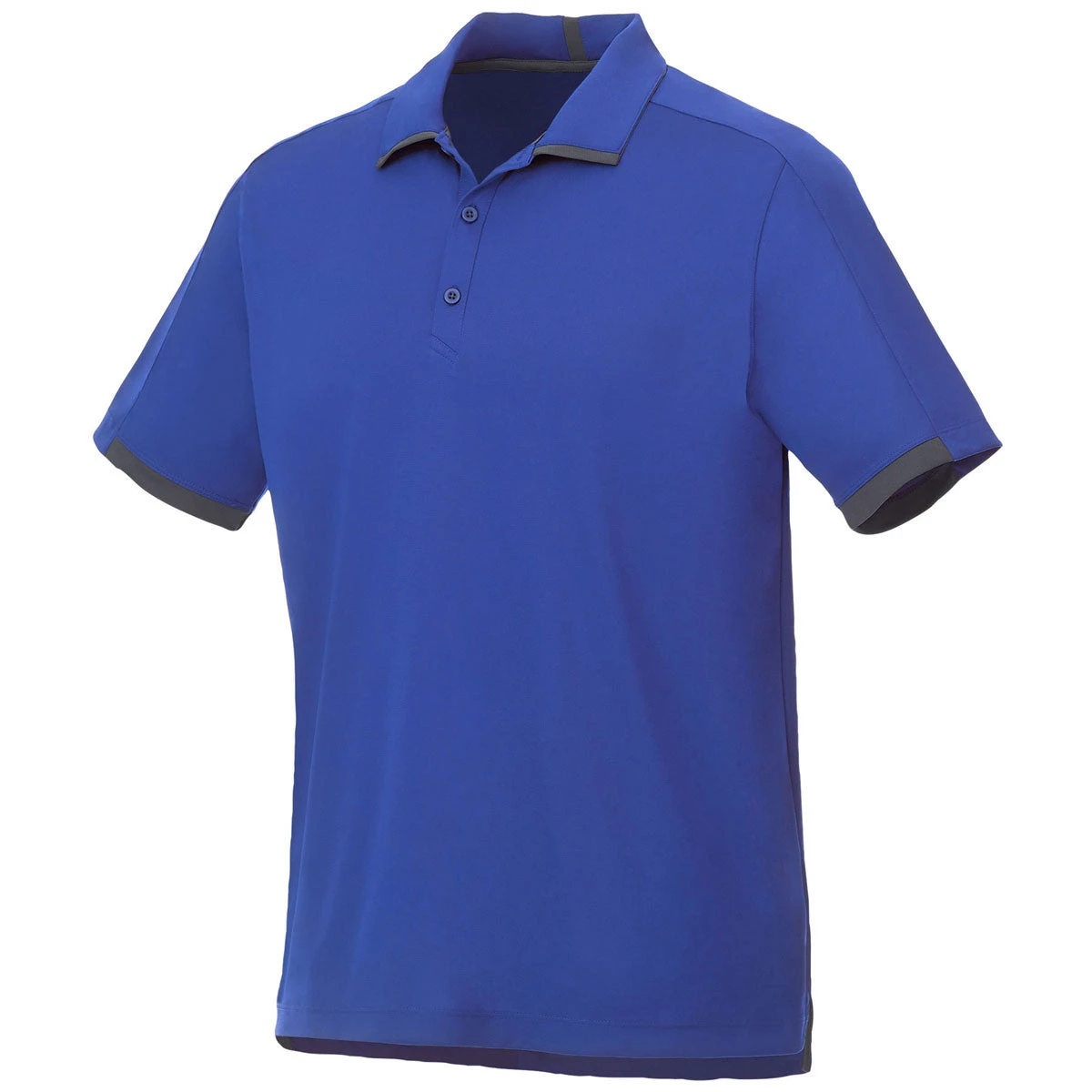 Elevate Men's New Royal/Grey Storm Cerrado Short Sleeve Polo 3 Elevate Men's New Royal/Grey Storm Cerrado Short Sleeve Polo