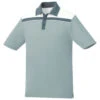 Elevate Men's Fossil/Steel Grey/White Gydan Short Sleeve Polo