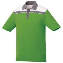 Elevate Men's Juniper/Steel Grey/White Gydan Short Sleeve Polo