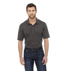 Elevate Men's Anthracite Jepson Short Sleeve Polo 7 Elevate Men's Anthracite Jepson Short Sleeve Polo -Elevate TM16608 Anthracite HTF