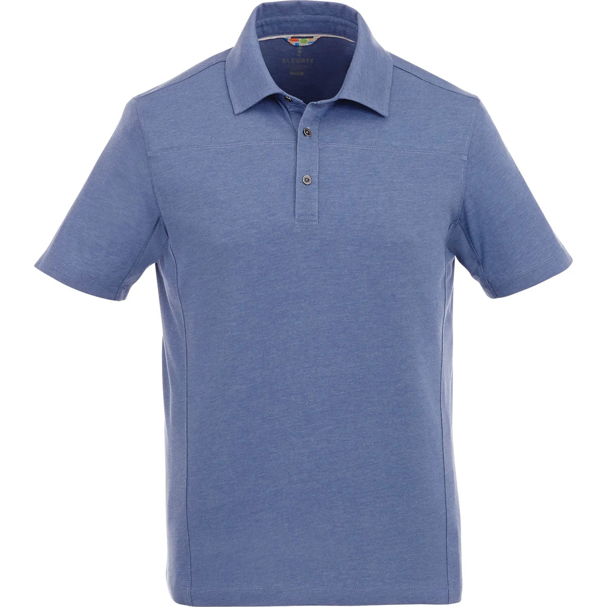 Elevate Men's Steel Blue Heather Concord Short Sleeve Polo 3 Elevate Men's Steel Blue Heather Concord Short Sleeve Polo