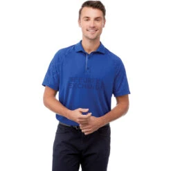 Elevate Men's New Royal Hakone Short Sleeve Polo -Elevate TM16612 561 HTF
