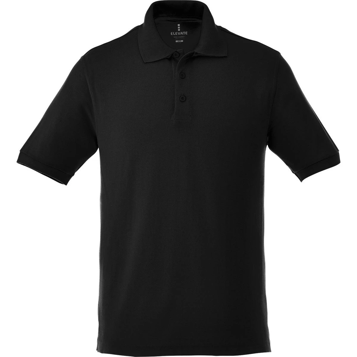 Elevate Men's Black Belmont Short Sleeve Polo 3 Elevate Men's Black Belmont Short Sleeve Polo