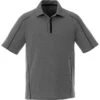 Elevate Men's Heather Dark Charcoal Macta Short Sleeve Polo -Elevate TM16627 Heather Dark Charcoal Black Smoke F