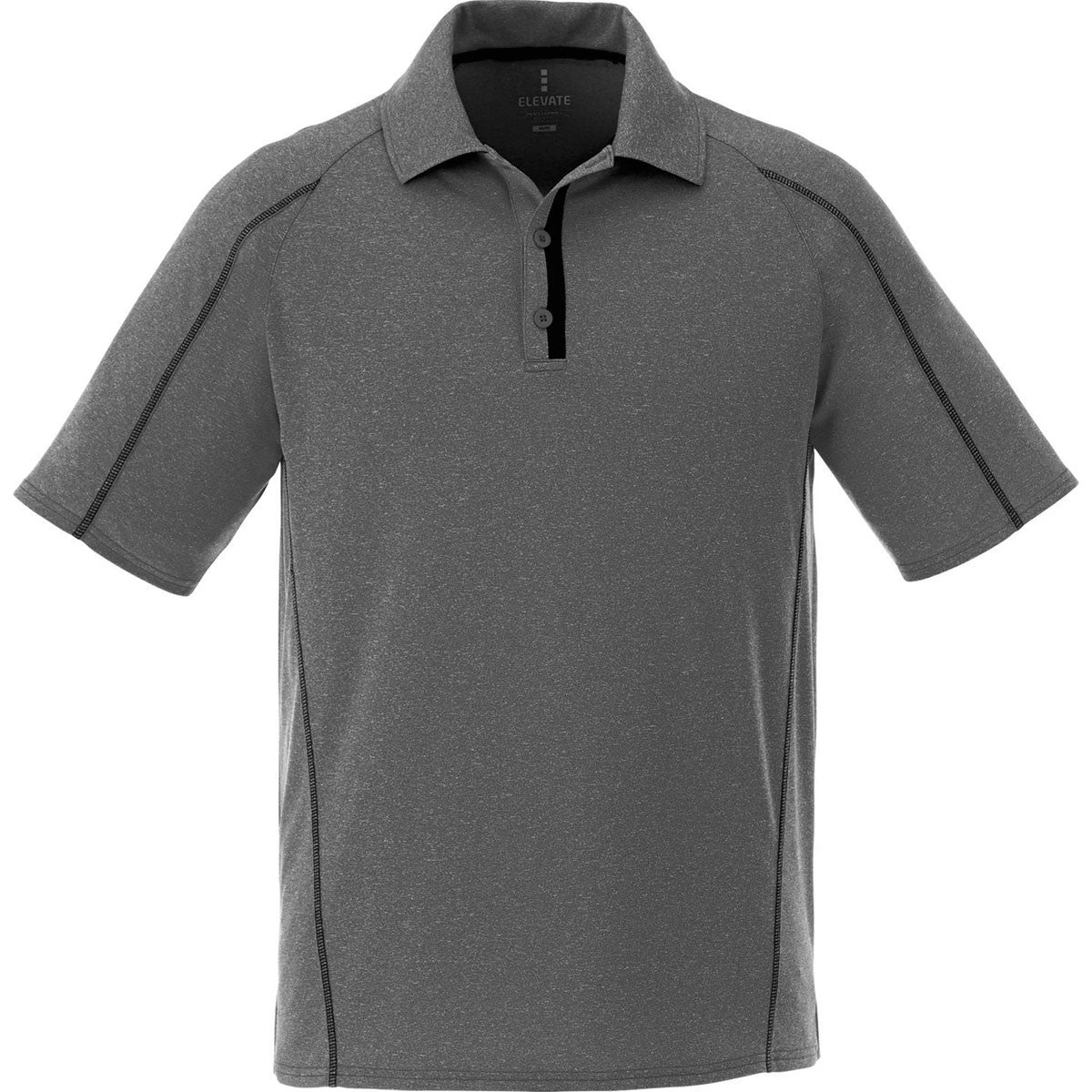 Elevate Men's Heather Dark Charcoal Macta Short Sleeve Polo 3 Elevate Men's Heather Dark Charcoal Macta Short Sleeve Polo
