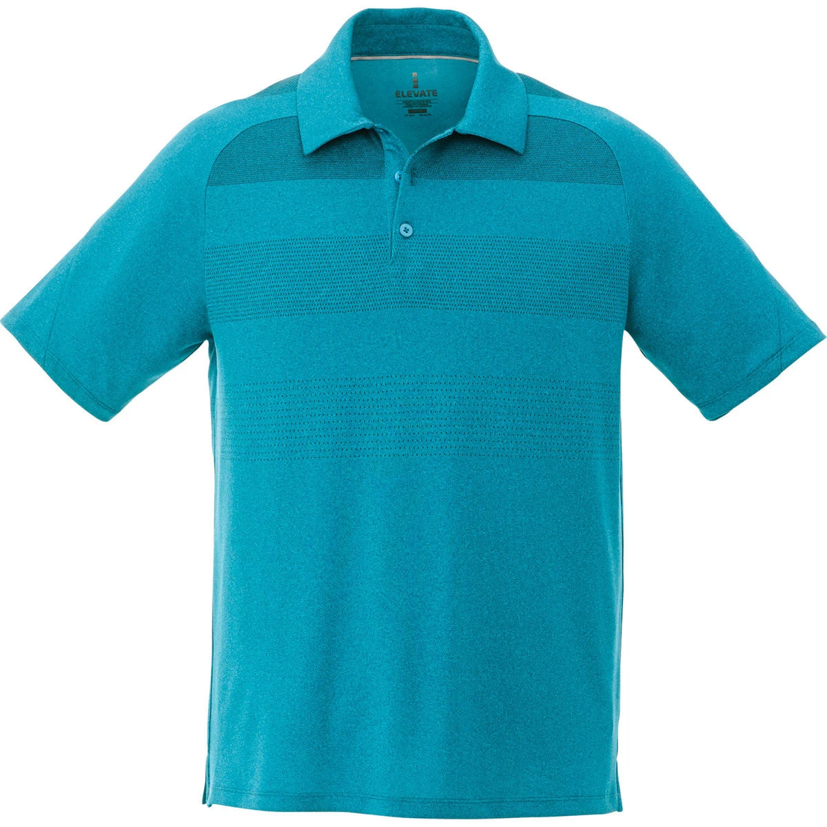 Elevate Men's Aspen Blue Heather Antero Short Sleeve Polo 3 Elevate Men's Aspen Blue Heather Antero Short Sleeve Polo