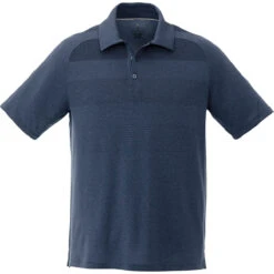 Elevate Men's Indigo Heather Antero Short Sleeve Polo