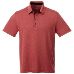 Elevate Men's Vintage Red Heather Skara Short Sleeve Polo