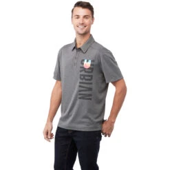 Elevate Men's Heather Charcoal Skara Short Sleeve Polo -Elevate TM16705 986 HTS