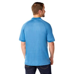 Elevate Men's Invictus Heather Kinport Short Sleeve Stand Collar Polo -Elevate TM16706 438 HTB