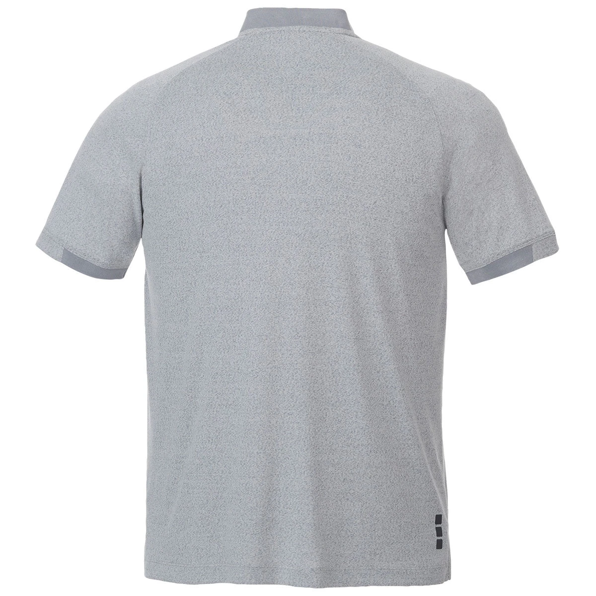 Elevate Men's Silver Heather Kinport Short Sleeve Stand Collar Polo 4 Elevate Men's Silver Heather Kinport Short Sleeve Stand Collar Polo - Image 2