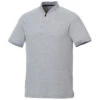 Elevate Men's Silver Heather Kinport Short Sleeve Stand Collar Polo