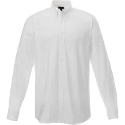 Elevate Men's White Irvine Oxord Long Sleeve Shirt Tall