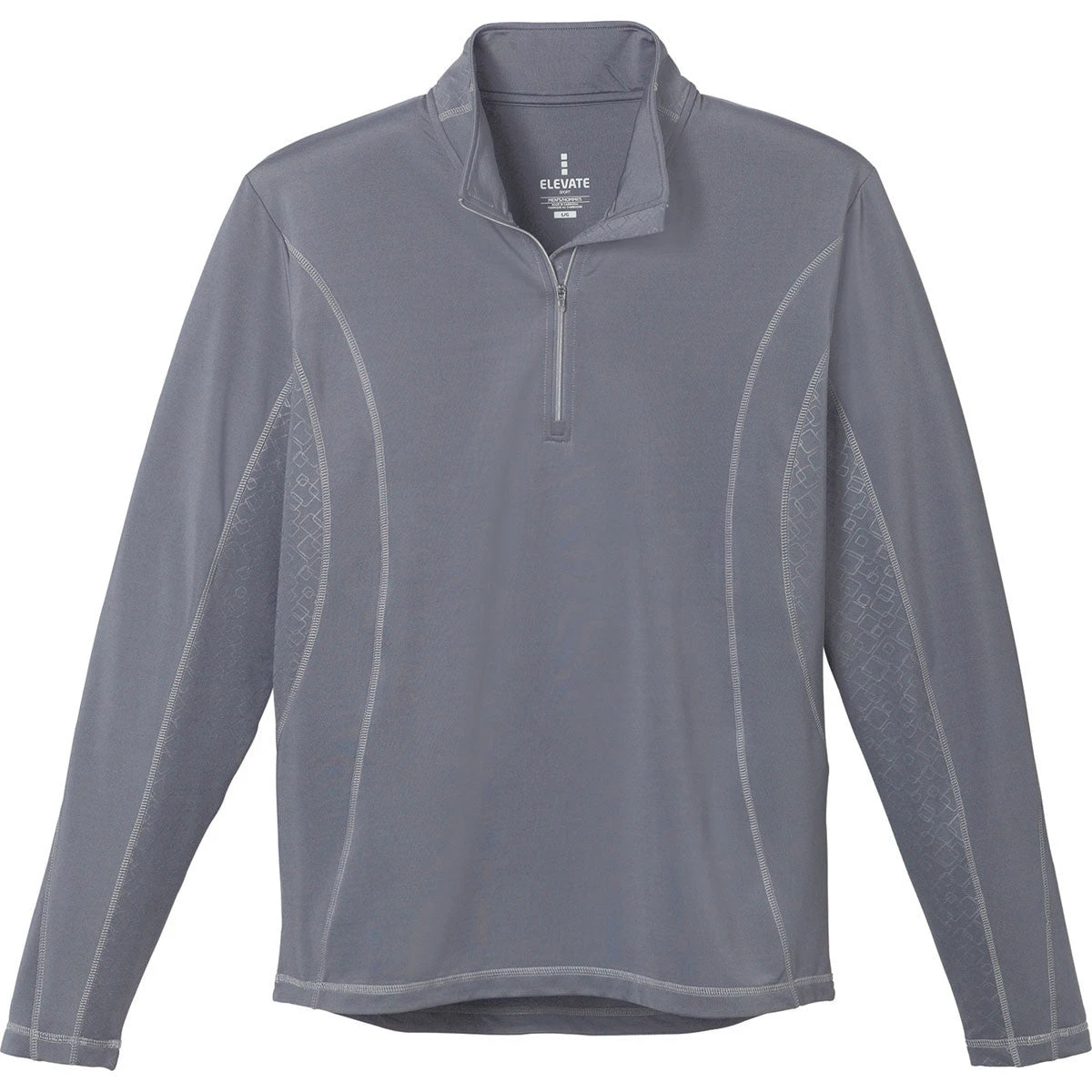 Elevate Men's Steel Grey Caltech Knit Quarter Zip 3 Elevate Men's Steel Grey Caltech Knit Quarter Zip