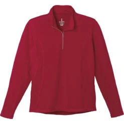 Elevate Men's Vintage Red Caltech Knit Quarter Zip