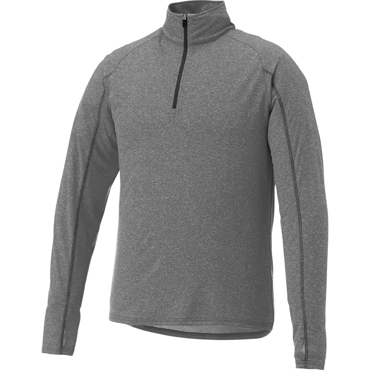 Elevate Men's Heather Dark Charcoal Taza Knit Quarter Zip 3 Elevate Men's Heather Dark Charcoal Taza Knit Quarter Zip