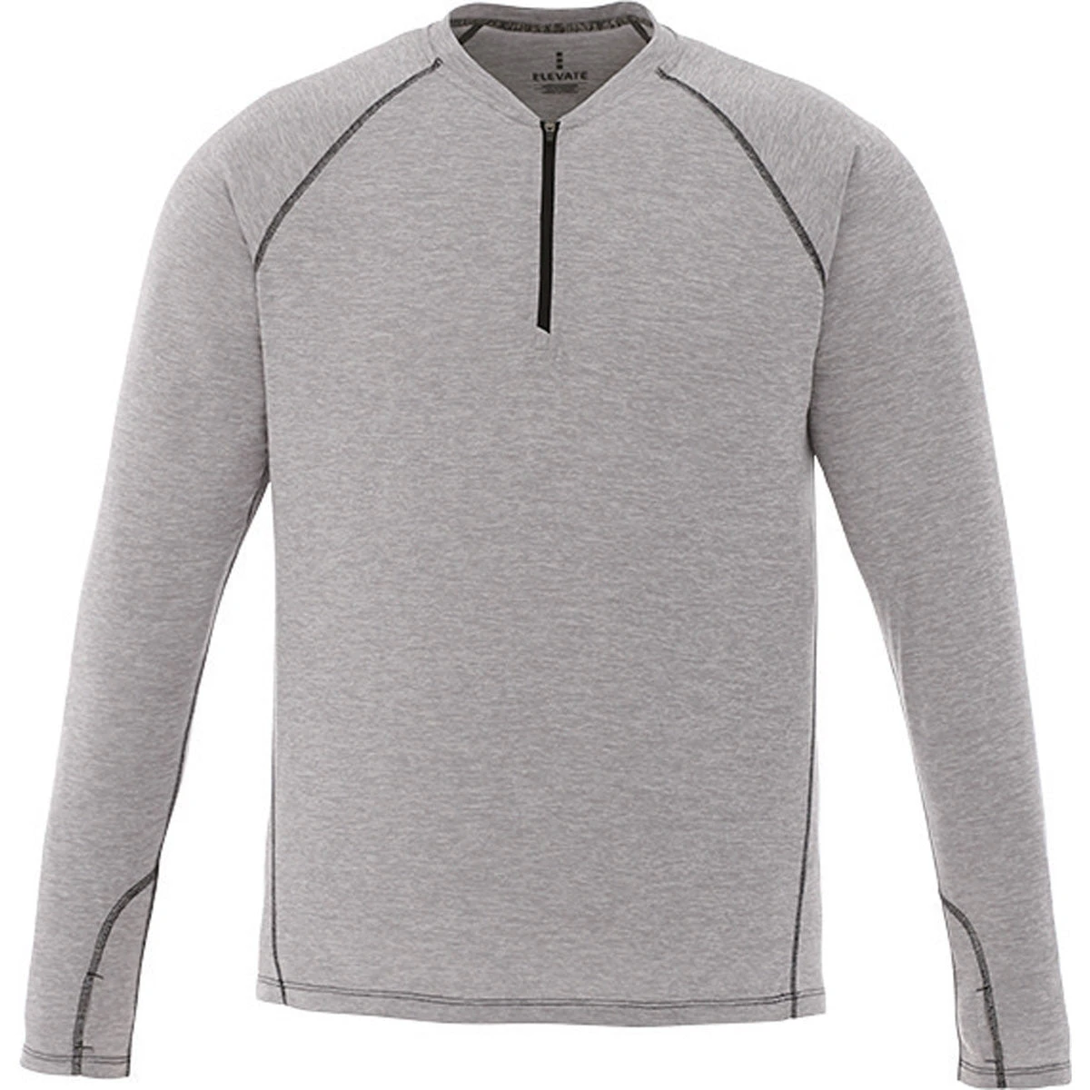 Elevate Men's Heather Grey Quadra Long Sleeve Shirt 3 Elevate Men's Heather Grey Quadra Long Sleeve Shirt