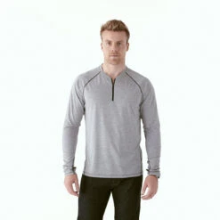 Elevate Men's Heather Grey Quadra Long Sleeve Shirt 7 Elevate Men's Heather Grey Quadra Long Sleeve Shirt -Elevate TM17812 Heather Grey HTF