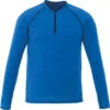 Elevate Men's Olympic Blue Heather Quadra Long Sleeve Shirt -Elevate TM17812 Olympic Blue Heather F