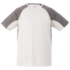 Elevate Men's White/Steel Grey Taku Short Sleeve Tech Tee