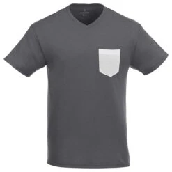 Elevate Men's Heather Dark Charcoal/White Monroe Short Sleeve Pocket Tee